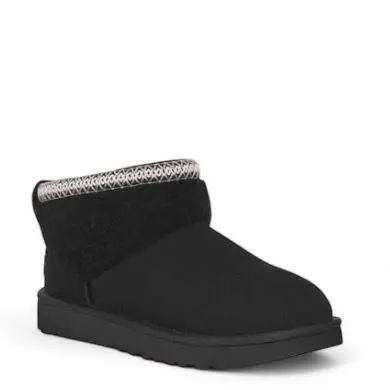 UGG Classic Ultra Mini Maxi Curly Чёрный — фото 3